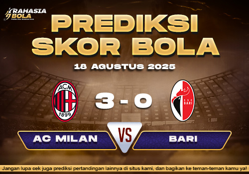 Prediksi Skor Bola AC Milan vs Bari 18 Agustus 2025