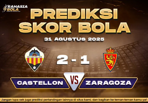 Prediksi Skor Bola Castellon vs Zaragoza 31 Agustus 2025