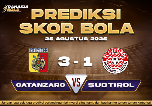 Prediksi Skor Bola Catanzaro vs Sudtirol 25 Agustus 2025
