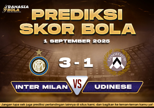 Prediksi Skor Bola Inter Milan vs Udinese 1 September 2025