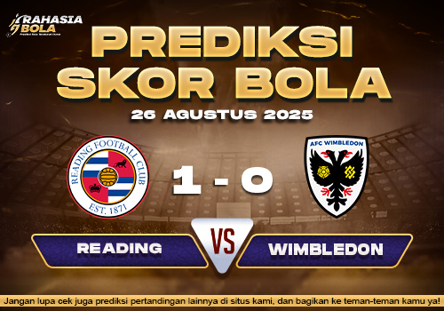 Prediksi Skor Bola Reading vs Wimbledon 27 Agustus 2025