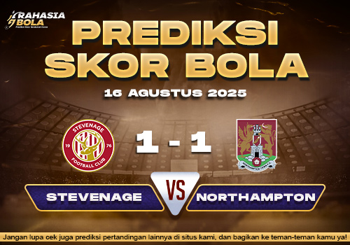 Prediksi Skor Bola Stevenage vs Northampton 16 Agustus 2025