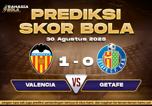 Prediksi Skor Bola Valencia vs Getafe 30 Agustus 2025