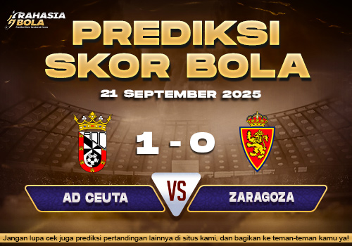 Prediksi Skor Bola AD Ceuta vs Zaragoza 21 September 2025
