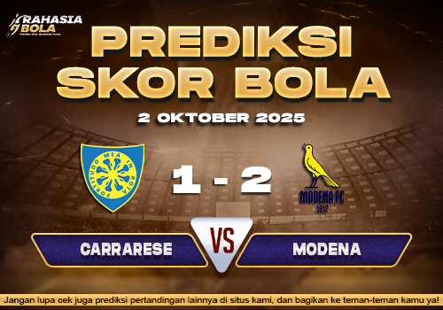 Prediksi Skor Bola Carrarese vs Modena 02 Oktober 2025