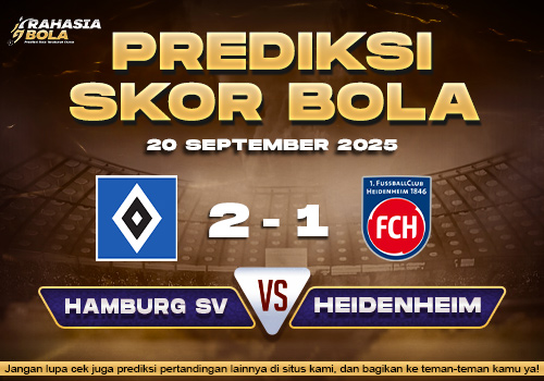 Prediksi Skor Bola Hamburg vs Heidenheim 20 September 2025