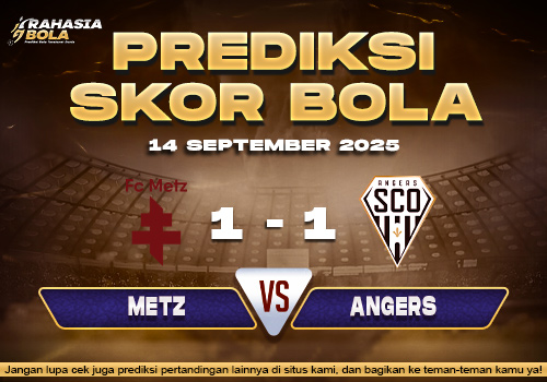 Prediksi Skor Bola Metz vs Angers 14 September 2025