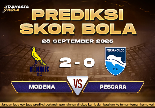 Prediksi Skor Bola Modena vs Pescara 28 September 2025