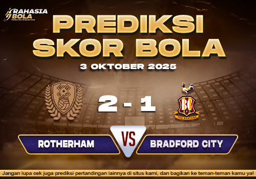 Prediksi Skor Bola Rotherham vs Bradford City 03 Oktober 2025