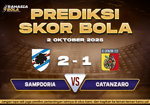 Prediksi Skor Bola Sampdoria vs Catanzaro 02 Oktober 2025