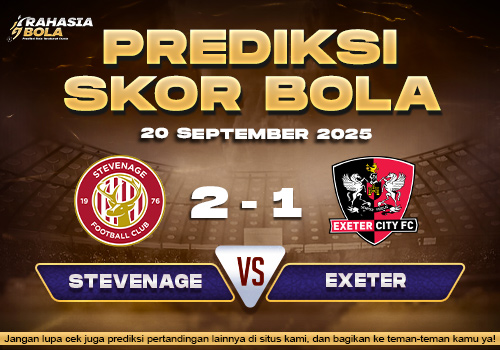 Prediksi Skor Bola Stevenage vs Exeter City 20 September 2025Prediksi Skor Bola Stevenage vs Exeter City 20 September 2025
