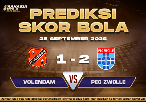 Prediksi Skor Bola Volendam vs PEC Zwolle 28 September 2025