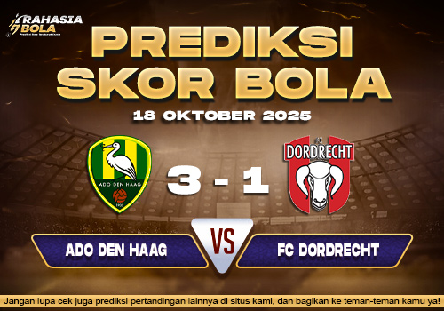 Prediksi Skor Bola ADO Den Haag vs Dordrecht 18 Oktober 2025