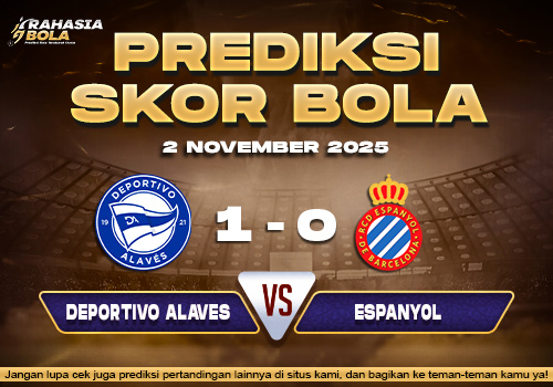 Prediksi Skor Bola Alaves vs Espanyol 2 November 2025
