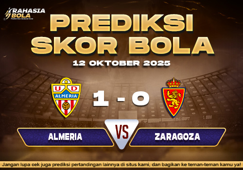 Prediksi Skor Bola Almeria vs Zaragoza 12 Oktober 2025