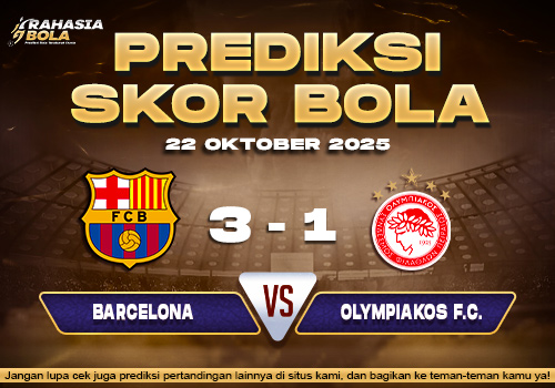 Prediksi Skor Bola Barcelona vs Olympiakos F.C. 22 Oktober 2025