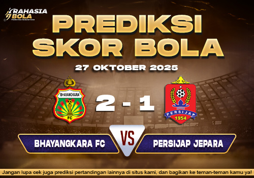 Prediksi Skor Bola Bayangkara vs Persijap 27 Oktober 2025