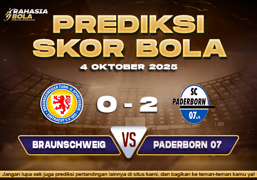 Prediksi Skor Bola Braunschweig vs Paderborn 04 Oktober 2025