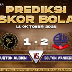 Prediksi Skor Bola Burton Albion vs Bolton 11 Oktober 2025