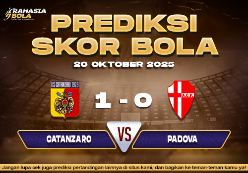 Prediksi Skor Bola Catanzaro vs Padova 20 Oktober 2025