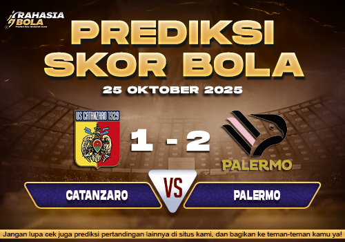 Prediksi Skor Bola Catanzaro vs Palermo 25 Oktober 2025