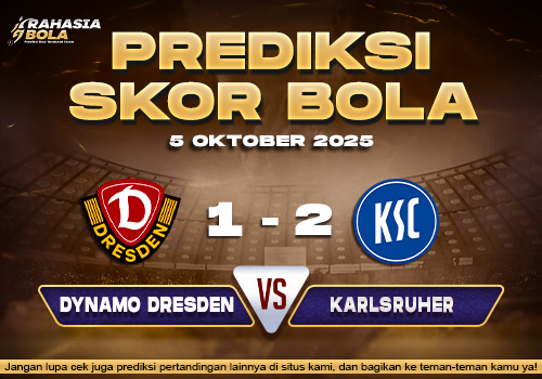 Prediksi Skor Bola Dresden vs Karlsruher 05 Oktober 2025