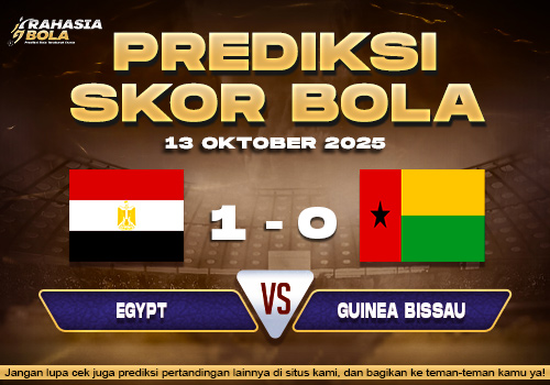 Prediksi Skor Bola Egypt vs Guinea Bissau 13 Oktober 2025