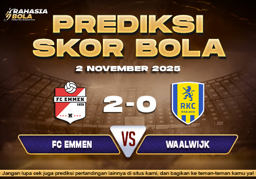 Prediksi Skor Bola Emmen vs RKC Waalwijk 2 November 2025