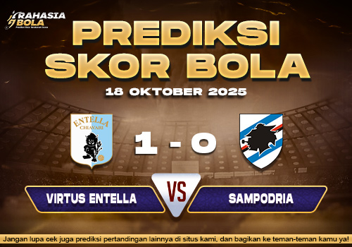 Prediksi Skor Bola Entella vs Sampdoria 18 Oktober 2025
