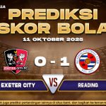 Prediksi Skor Bola Exeter City vs Reading 11 Oktober 2025