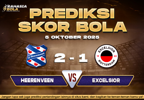 Prediksi Skor Bola Heerenveen vs Excelsior 05 Oktober 2025