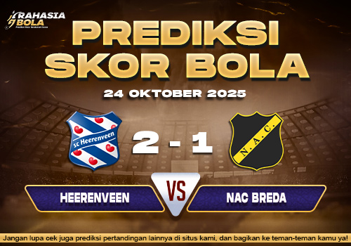 Prediksi Skor Bola Heerenveen vs NAC Breda 24 Oktober 2025