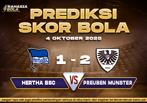 Prediksi Skor Bola Hertha vs Preuben Munster 04 Oktober 2025
