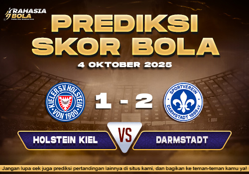 Prediksi Skor Bola Holstein Kiel vs Darmstadt 04 Oktober 2025