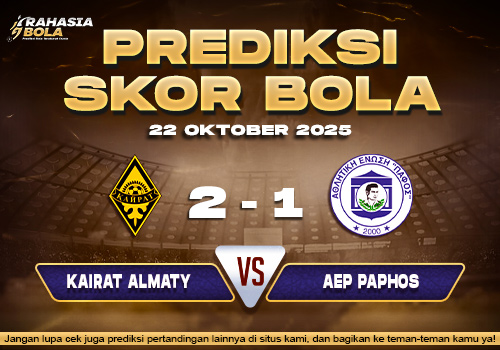 Prediksi Skor Bola Kairat Almaty vs AEP Paphos 22 Oktober 2025