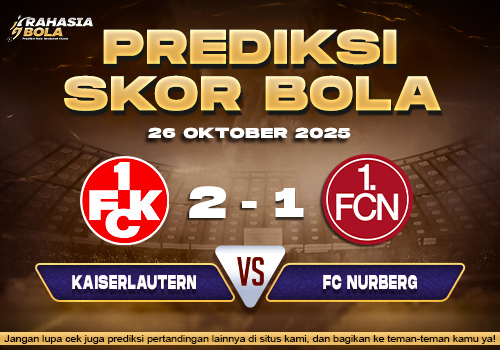 Prediksi Skor Bola Kaiserslautern vs Nurnberg 26 Oktober 2025