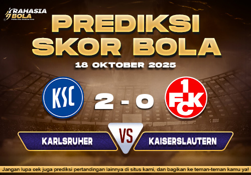 Prediksi Skor Bola Karlsruher vs Kaiserslautern 18 Oktober 2025