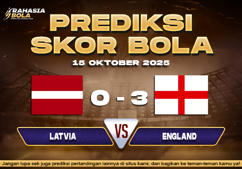 Prediksi Skor Bola Latvia vs England 15 Oktober 2025