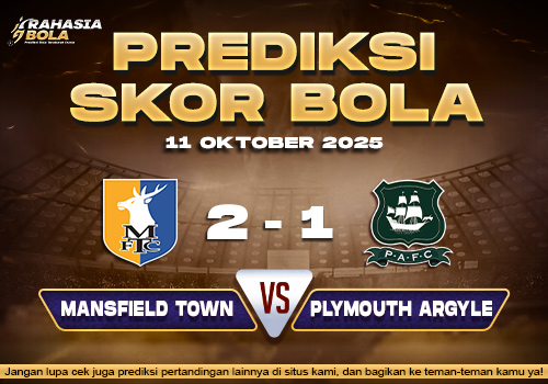 Prediksi Skor Bola Mansfield vs Plymouth 11 Oktober 2025