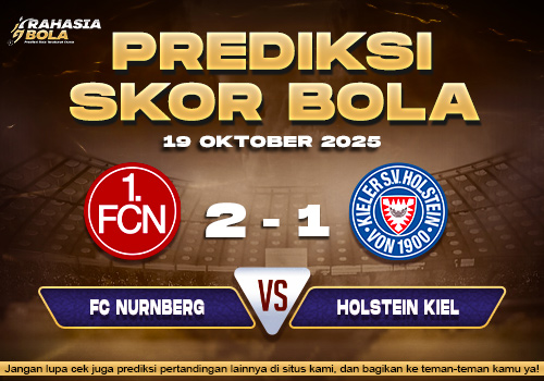 Prediksi Skor Bola Nurnberg vs Holstein Kiel 19 Oktober 2025