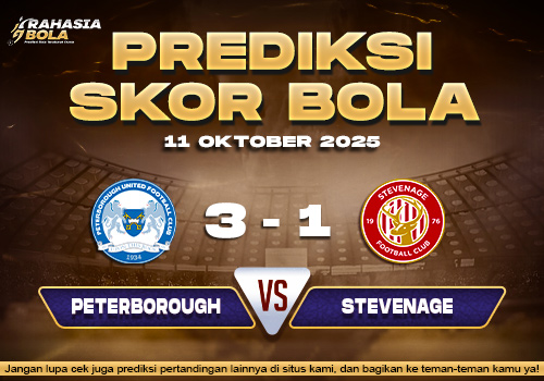 Prediksi Skor Bola Peterborough vs Stevenage 11 Oktober 2025