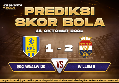 Prediksi Skor Bola RKC Waalwijk vs Willem II 18 Oktober 2025