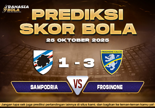 Prediksi Skor Bola Sampodria vs Frosinone 25 Oktober 2025