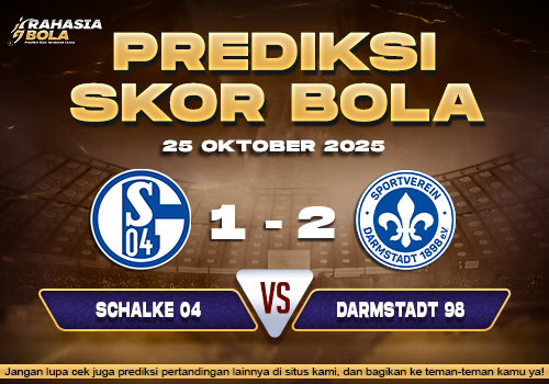 Prediksi Skor Bola Schalke 04 vs Darmstadt 25 Oktober 2025