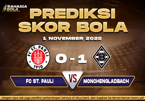 Prediksi Skor Bola St. Pauli vs Monchengladbach 1 November 2025