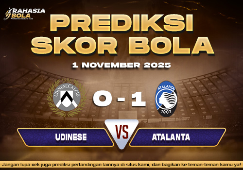Prediksi Skor Bola Udinese vs Atalanta 1 November 2025