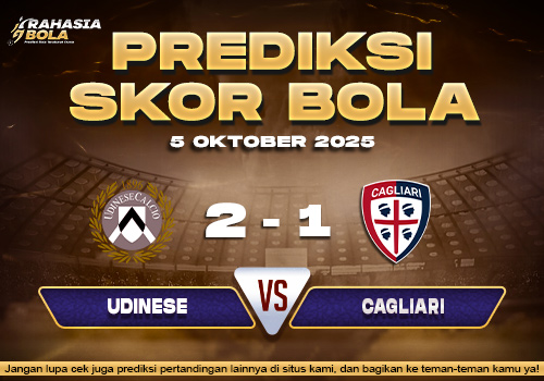 Prediksi Skor Bola Udinese vs Cagliari 05 Oktober 2025