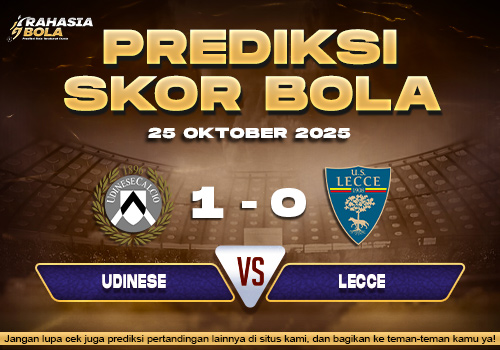 Prediksi Skor Bola Udinese vs Lecce 25 Oktober 2025