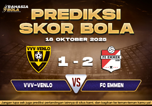 Prediksi Skor Bola VVV Venlo vs Emmen 18 Oktober 2025
