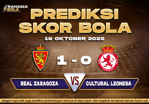 Prediksi Skor Bola Zaragoza vs Cultural Leonesa 19 Oktober 2025